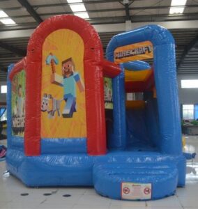 Minecraft Bouncy Castle Front View