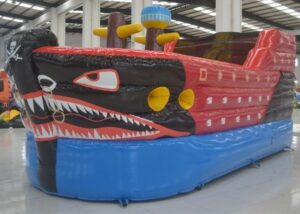 The Pirate Ship Bouncy Castle Side View
