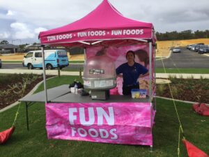 fairy floss with pink marquee