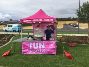 fairy floss with pink marquee