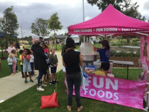 fairy floss with pink marquee