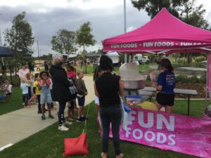 fairy floss with pink marquee