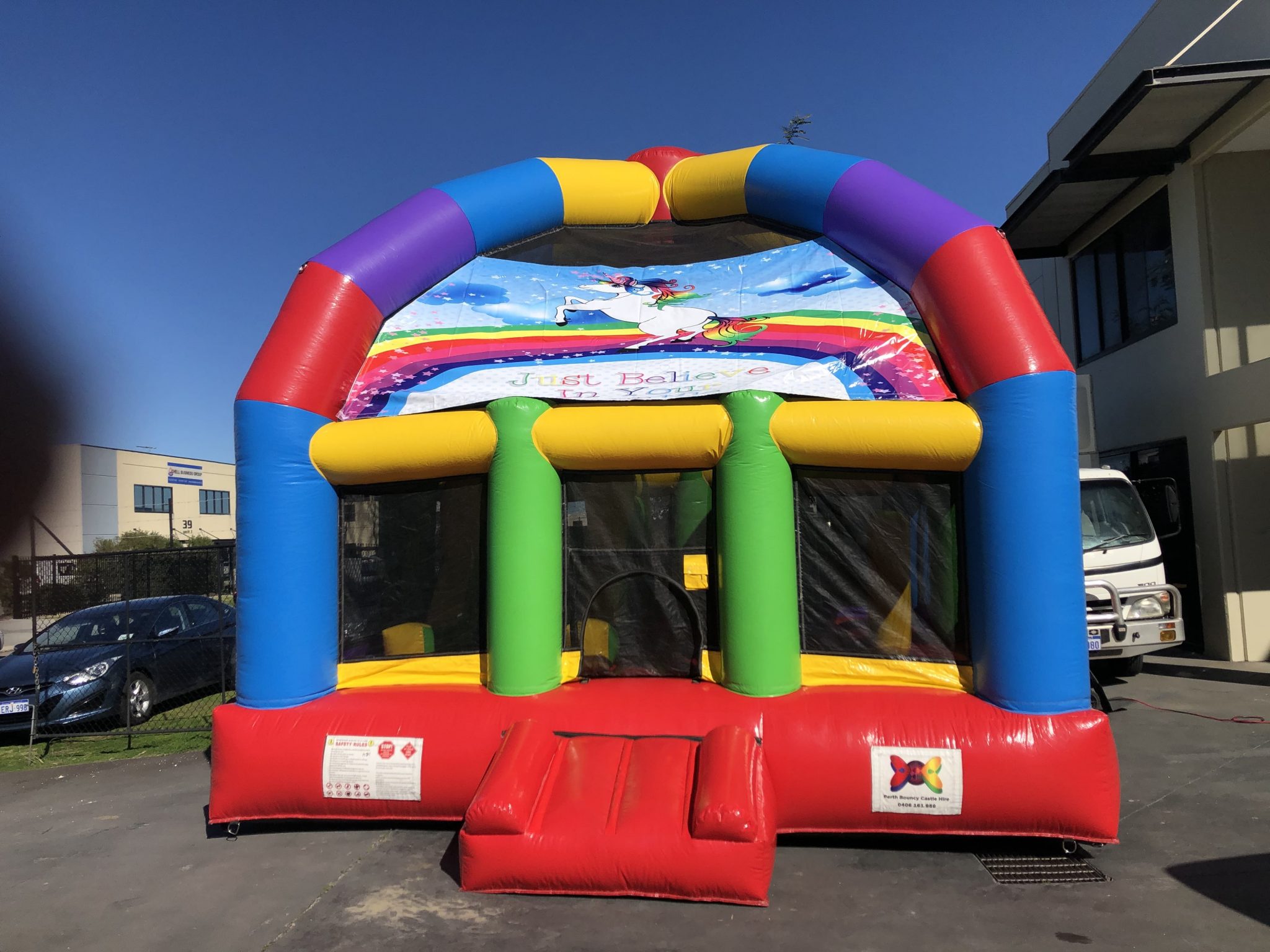 Unicorn Mega Dome Perth Bouncy Castle Hire