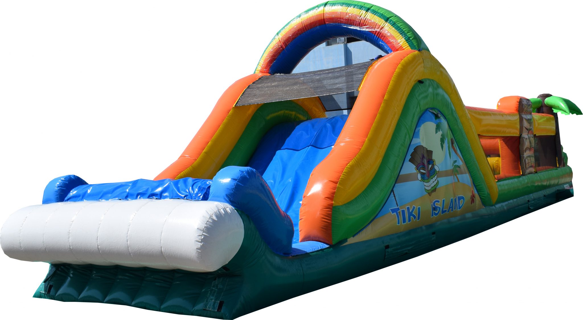 Tiki Island Obstacle Course Wet Perth Bouncy Castle Hire