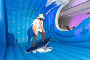 Big Wave Mechanical Surfboard Closeup View