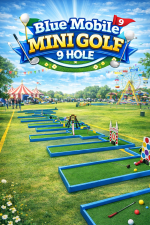 Blue Mobile Mini Golf Hire – 9 Hole