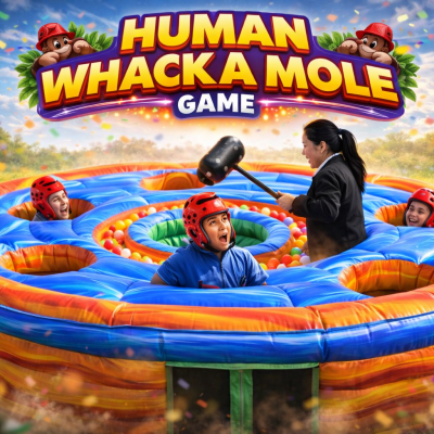 Human Giant Whack A Mole Game