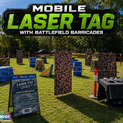 Mobile Laser Tag with Battlefield Barricades