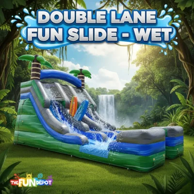Double Lane Fun Slide – Wet