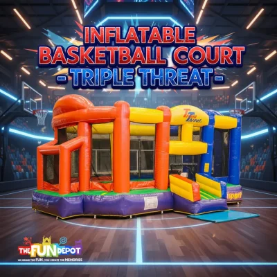Inflatable Basketball Court – Triple Threat