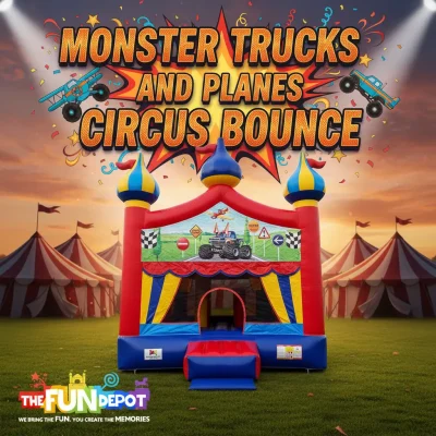 Monster Trucks and Planes Circus Bounce