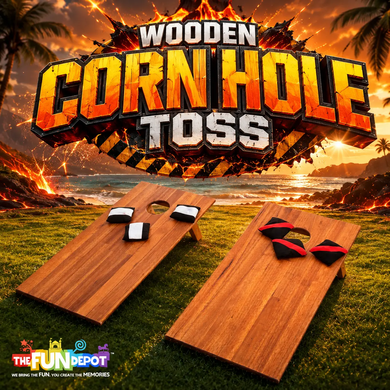 Wooden Cornhole Toss
